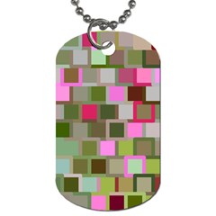 Color Square Tiles Random Effect Dog Tag (one Side) by Nexatart