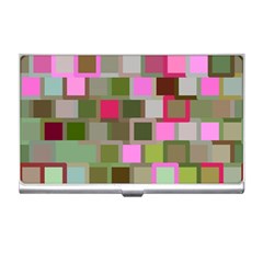 Color Square Tiles Random Effect Business Card Holders by Nexatart