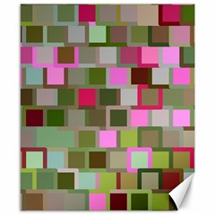 Color Square Tiles Random Effect Canvas 8  X 10  by Nexatart