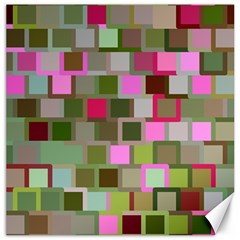 Color Square Tiles Random Effect Canvas 16  X 16   by Nexatart