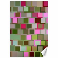 Color Square Tiles Random Effect Canvas 24  X 36  by Nexatart