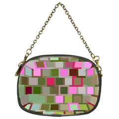 Color Square Tiles Random Effect Chain Purses (one Side)  by Nexatart