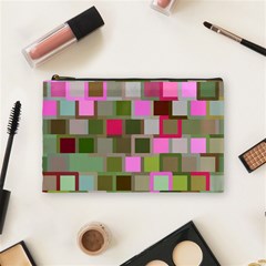 Color Square Tiles Random Effect Cosmetic Bag (medium)  by Nexatart