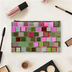 Color Square Tiles Random Effect Cosmetic Bag (Medium)  Front