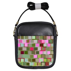 Color Square Tiles Random Effect Girls Sling Bags by Nexatart