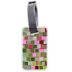 Color Square Tiles Random Effect Luggage Tags (one Side)  by Nexatart