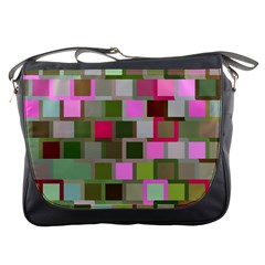 Color Square Tiles Random Effect Messenger Bags by Nexatart