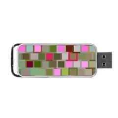 Color Square Tiles Random Effect Portable Usb Flash (one Side) by Nexatart