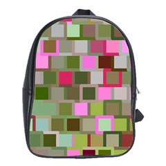 Color Square Tiles Random Effect School Bags (xl)  by Nexatart