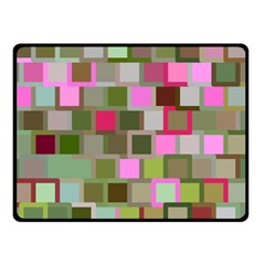 Color Square Tiles Random Effect Double Sided Fleece Blanket (small)  by Nexatart