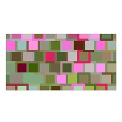 Color Square Tiles Random Effect Satin Shawl by Nexatart