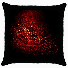 Red Particles Background Throw Pillow Case (black) by Nexatart