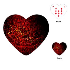 Red Particles Background Playing Cards (heart)  by Nexatart