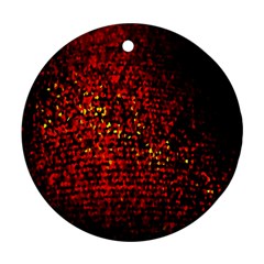 Red Particles Background Round Ornament (two Sides)