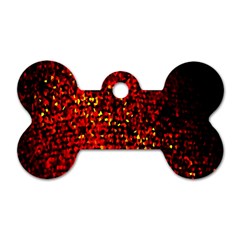 Red Particles Background Dog Tag Bone (two Sides) by Nexatart