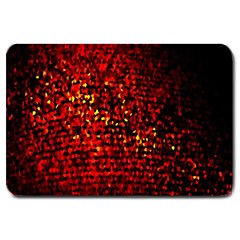 Red Particles Background Large Doormat  by Nexatart