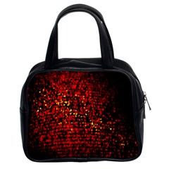 Red Particles Background Classic Handbags (2 Sides) by Nexatart