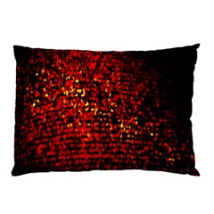 Red Particles Background Pillow Case by Nexatart