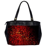 Red Particles Background Office Handbags (2 Sides)  Back