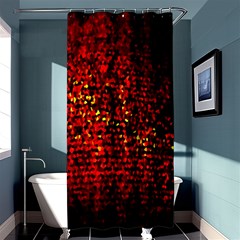 Red Particles Background Shower Curtain 36  X 72  (stall)  by Nexatart