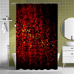 Red Particles Background Shower Curtain 48  X 72  (small)  by Nexatart