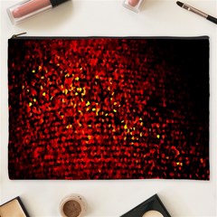 Red Particles Background Cosmetic Bag (xxxl)  by Nexatart