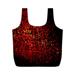 Red Particles Background Full Print Recycle Bags (m)  by Nexatart