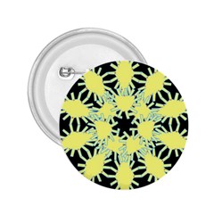 Yellow Snowflake Icon Graphic On Black Background 2 25  Buttons by Nexatart