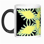 Yellow Snowflake Icon Graphic On Black Background Morph Mugs Left