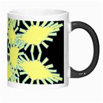 Yellow Snowflake Icon Graphic On Black Background Morph Mugs Right