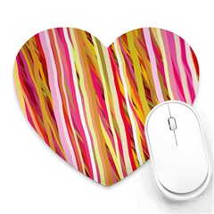 Color Ribbons Background Wallpaper Heart Mousepads by Nexatart