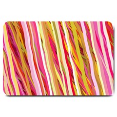 Color Ribbons Background Wallpaper Large Doormat  by Nexatart