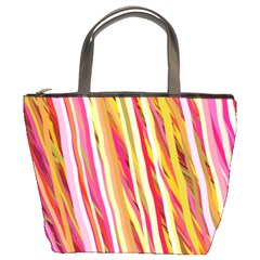 Color Ribbons Background Wallpaper Bucket Bags by Nexatart