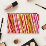 Color Ribbons Background Wallpaper Cosmetic Bag (Medium)  Back