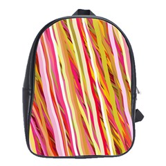 Color Ribbons Background Wallpaper School Bags(large)  by Nexatart