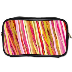 Color Ribbons Background Wallpaper Toiletries Bags by Nexatart