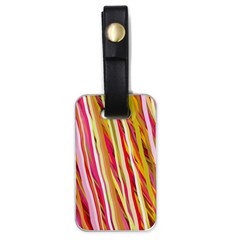 Color Ribbons Background Wallpaper Luggage Tags (one Side)  by Nexatart