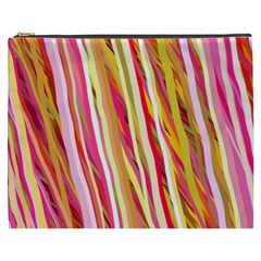 Color Ribbons Background Wallpaper Cosmetic Bag (xxxl)  by Nexatart