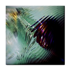 Out Of Time Glass Pearl Flowag Tile Coasters by Nexatart