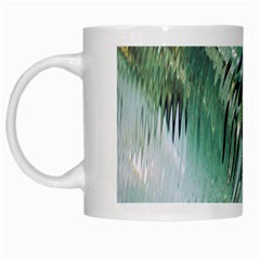 Out Of Time Glass Pearl Flowag White Mugs by Nexatart