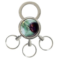 Out Of Time Glass Pearl Flowag 3-ring Key Chains by Nexatart