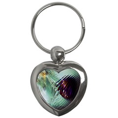 Out Of Time Glass Pearl Flowag Key Chains (heart)  by Nexatart