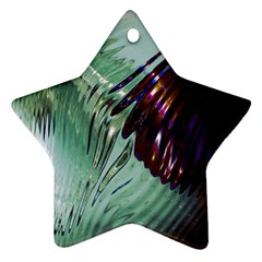 Out Of Time Glass Pearl Flowag Star Ornament (two Sides) by Nexatart