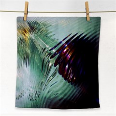 Out Of Time Glass Pearl Flowag Face Towel by Nexatart