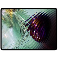 Out Of Time Glass Pearl Flowag Fleece Blanket (large)  by Nexatart