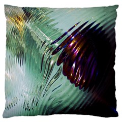 Out Of Time Glass Pearl Flowag Large Cushion Case (two Sides) by Nexatart