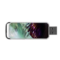 Out Of Time Glass Pearl Flowag Portable Usb Flash (one Side) by Nexatart