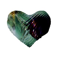 Out Of Time Glass Pearl Flowag Standard 16  Premium Heart Shape Cushions by Nexatart