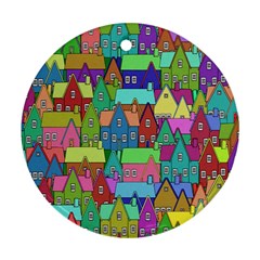 Neighborhood In Color Ornament (round) by Nexatart