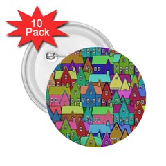 Neighborhood In Color 2 25  Buttons (10 Pack)  by Nexatart